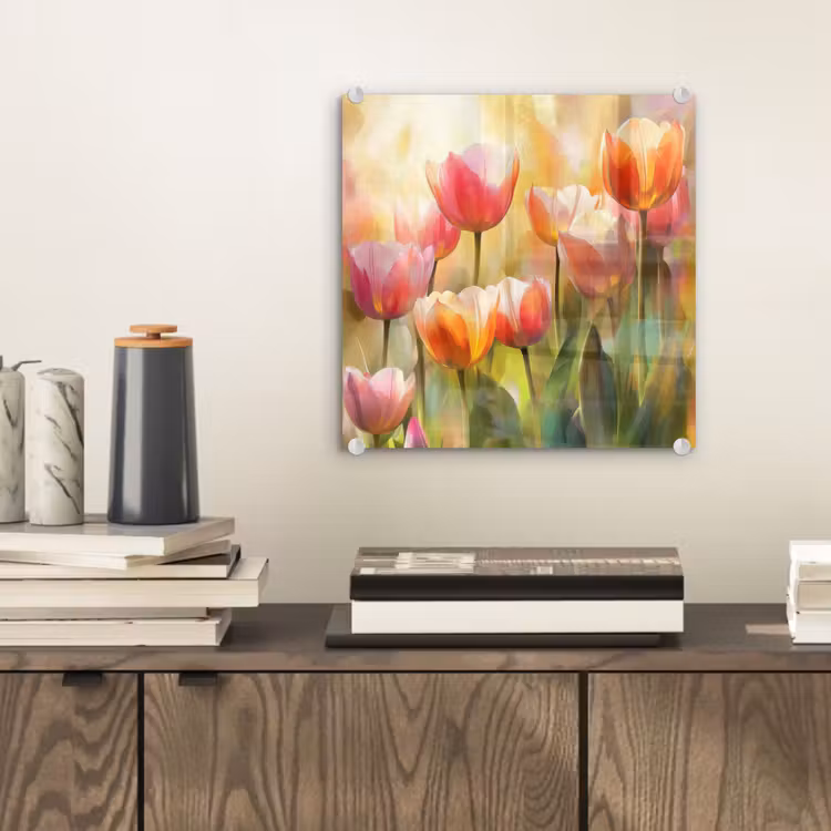 Tulpen - Sprookjesachtig - Kleurrijk plexiglas 5mm klein -sfeer1