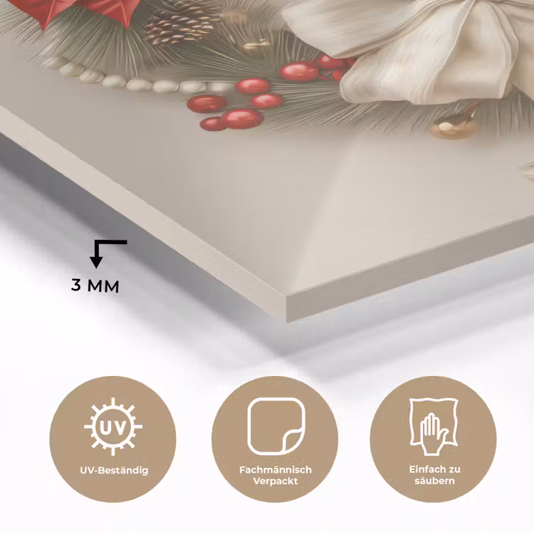 Deurkrans - Strik - Kerst - Rood - Groen plexiglas 5mm klein -wsfeer2_DE
