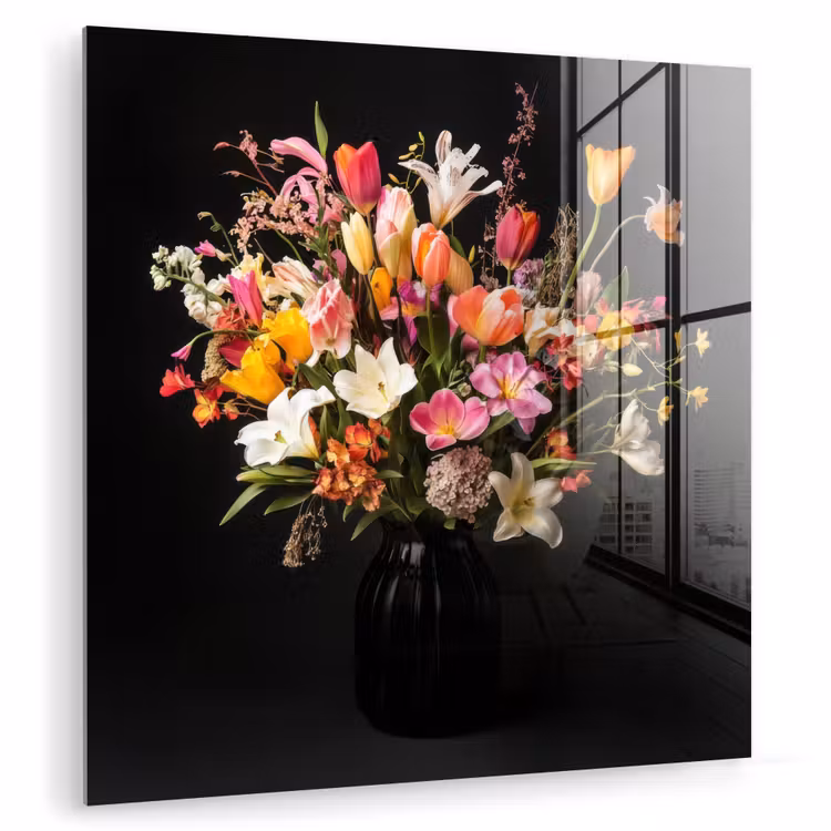 Vaas - Bloemen - Tulpen plexiglas 5mm klein -zzzproduct_nieuw