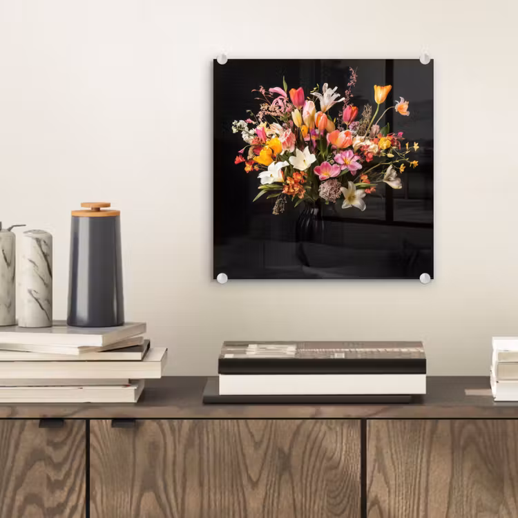 Vaas - Bloemen - Tulpen plexiglas 5mm klein -sfeer1