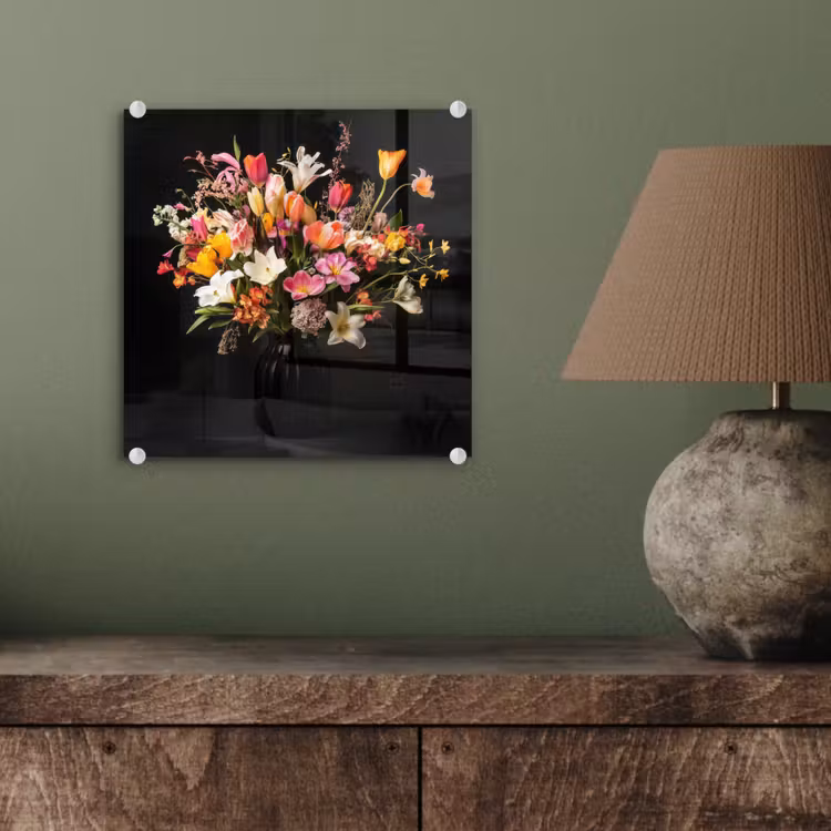 Vaas - Bloemen - Tulpen plexiglas 5mm klein -sfeer3