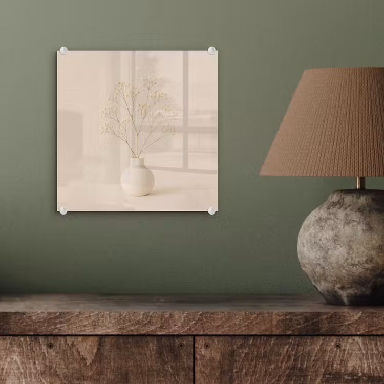 Vaas - Takken - Bloemetjes - Wit plexiglas 5mm klein -sfeer3