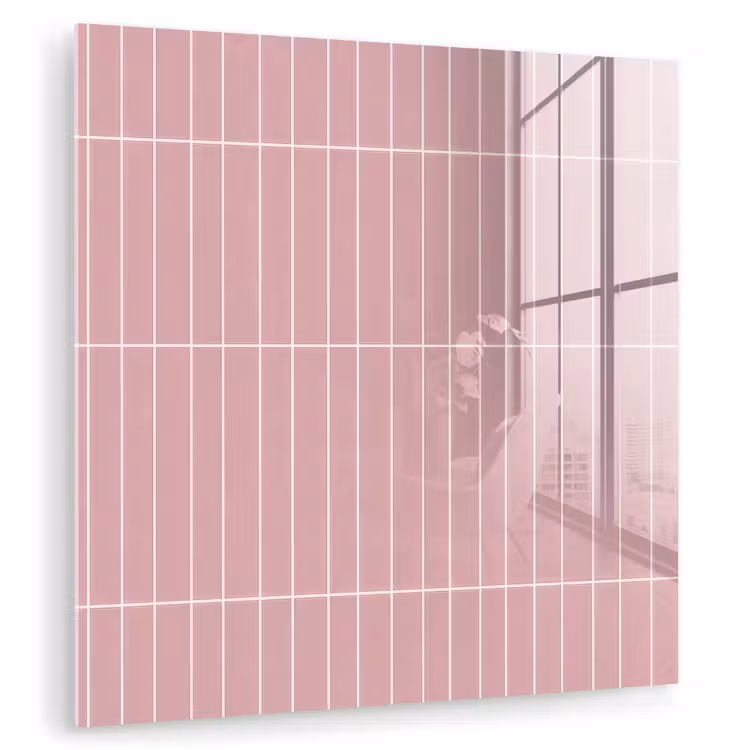 Verticaal - Wandtegel - Lichtroze plexiglas 5mm klein 11 -zzzproduct_nieuw