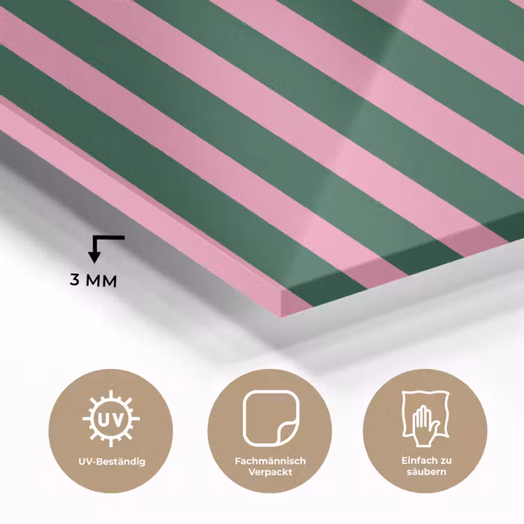 Verticale strepen - Groen - Roze plexiglas 5mm klein 11 -wsfeer2_DE