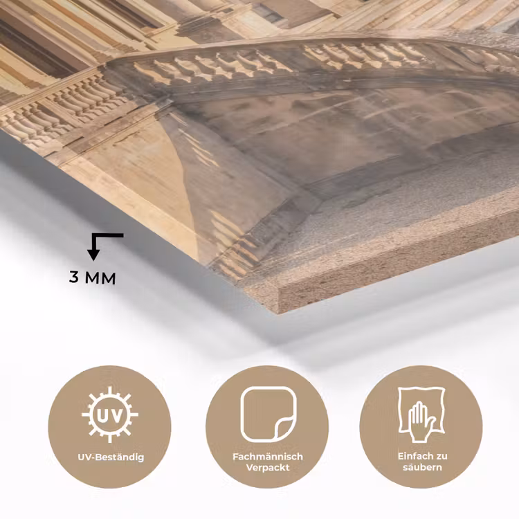 Glasbild - Villa – Wasser – Treppen - Villa - water -trappen plexiglas 5mm klein