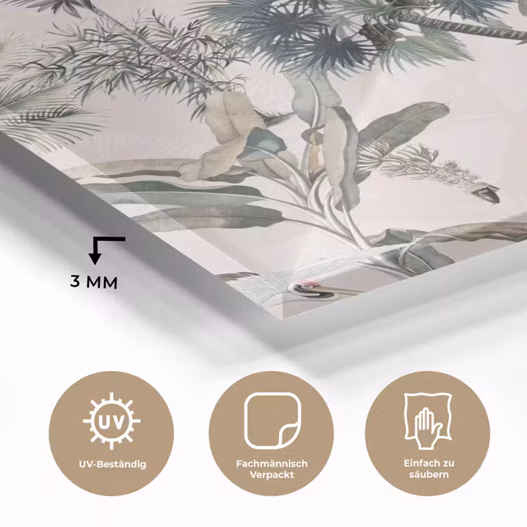 Inductie afdekplaat - Vintage - Jungle - Dieren - Natuur - Inductie beschermer plexiglas 5mm klein -wsfeer2_DE