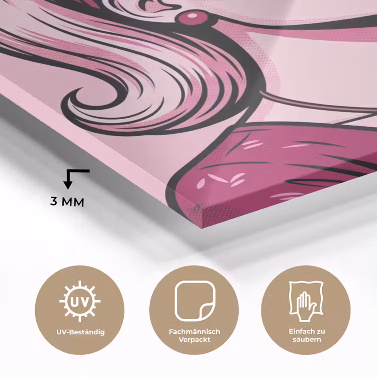 Vintage - Vrouw - Roze plexiglas 5mm klein -wsfeer2_DE