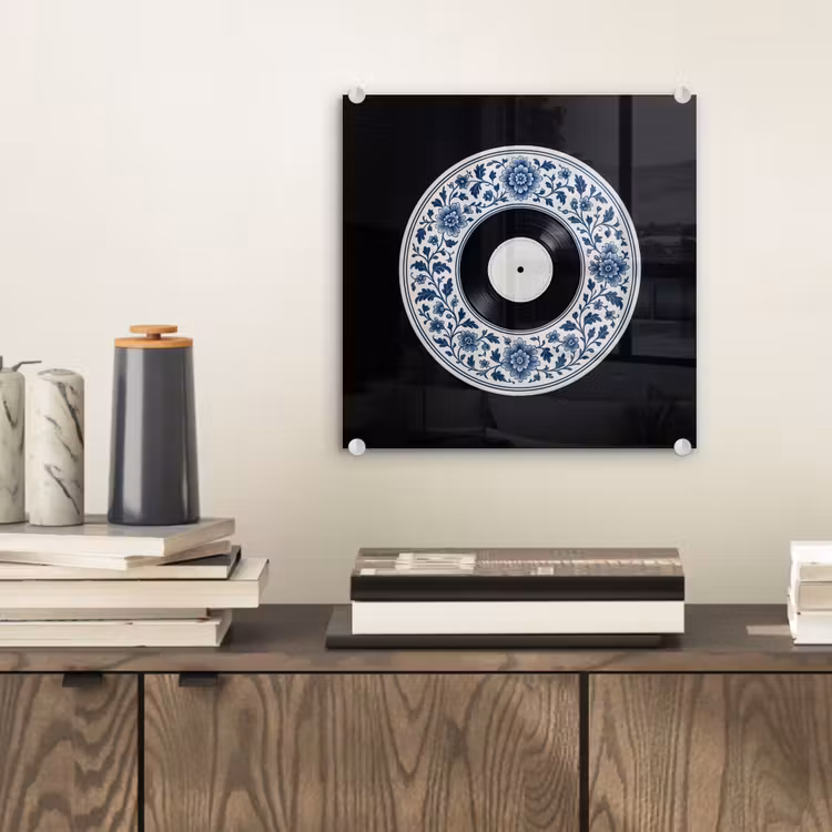 Vinyl - LP - Delfts Blauw - Muziek plexiglas 5mm klein -sfeer1