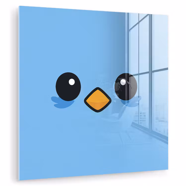 Vogel - Blauw - Eenvoudig plexiglas 5mm klein -zzzproduct_nieuw
