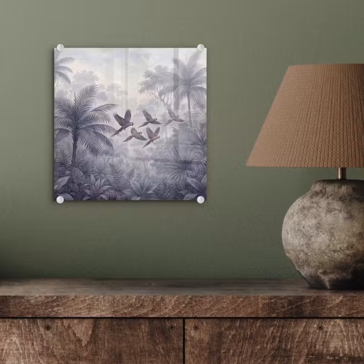 Vogel - Vliegend - Jungle - Vintage - Dieren plexiglas 5mm klein -sfeer3