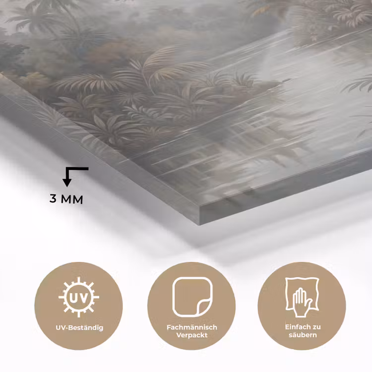 Vogel - Vliegend - Tropisch - Landschap - Klassiek plexiglas 5mm klein -wsfeer2_DE