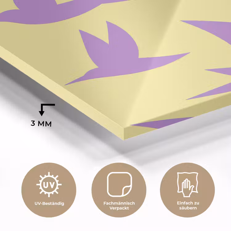 Vogels - Cirkel - Geel - Beweging plexiglas 5mm klein -wsfeer2_DE