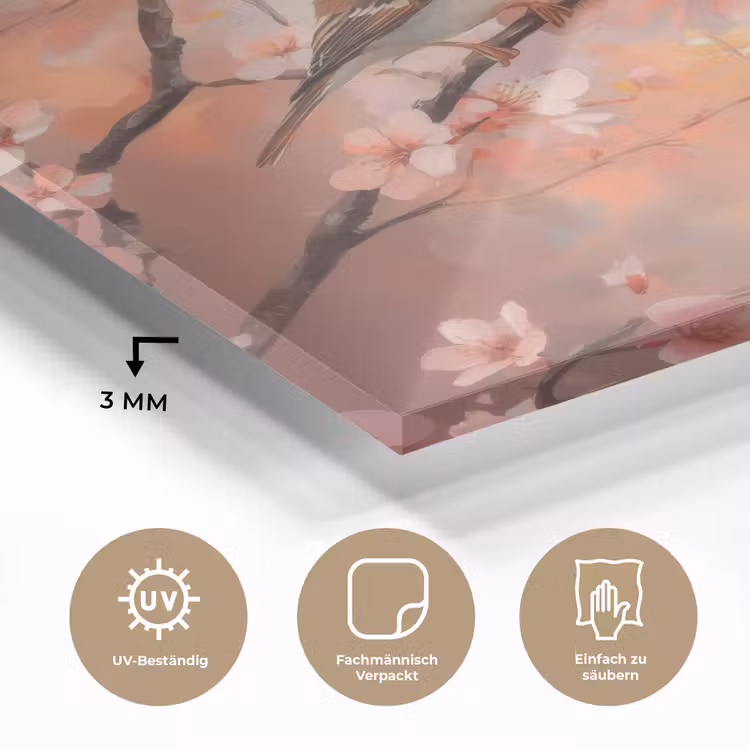 Vogels - Romantic - Bloesemtak plexiglas 5mm klein -wsfeer2_DE
