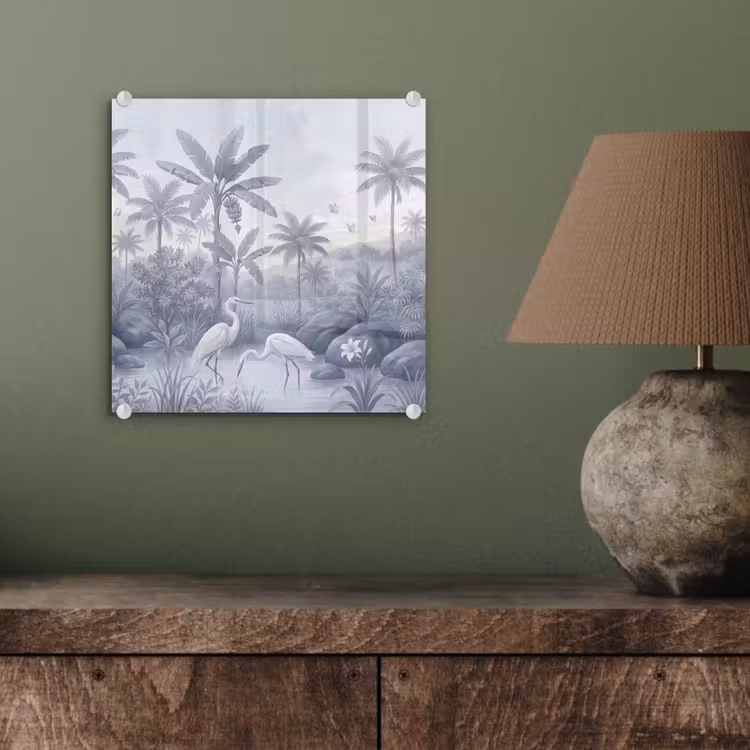 Vogel - Water - Tropisch - Natuur - Blauw plexiglas 5mm klein -sfeer3