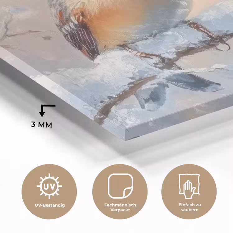 Vogels - Tak - Winter - Sneeuw plexiglas 5mm klein -wsfeer2_DE
