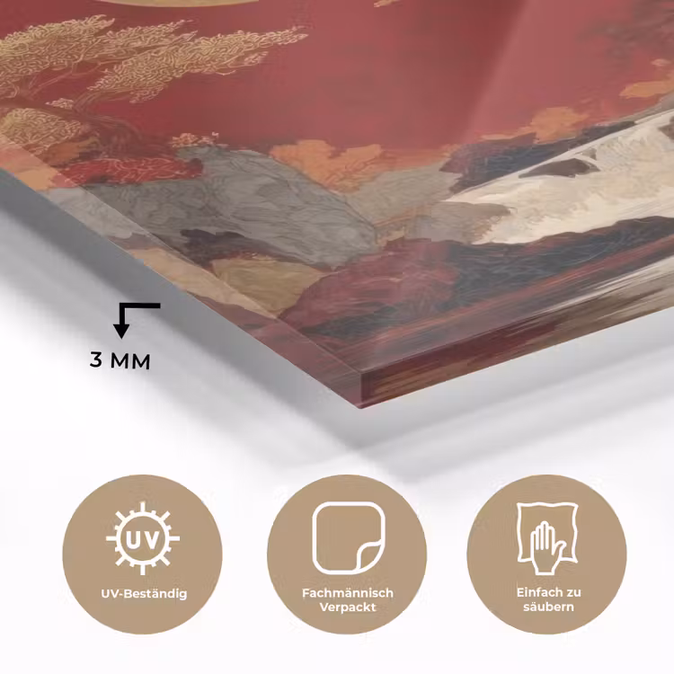 Volle maan - Landschap - Waterval plexiglas 5mm klein -wsfeer2_DE