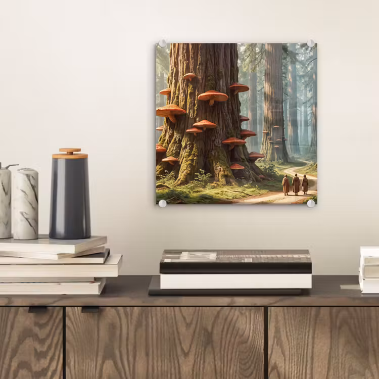 Glasbild - Wald – Bäume – Natur - Bos - Bomen - Natuur plexiglas 5mm klein