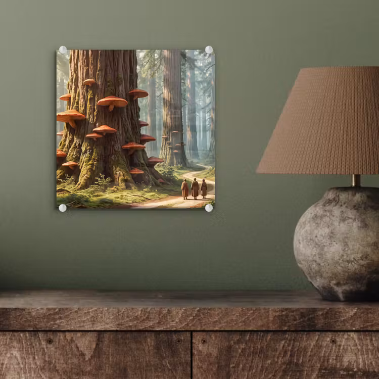 Glasbild - Wald – Bäume – Natur - Bos - Bomen - Natuur plexiglas 5mm klein