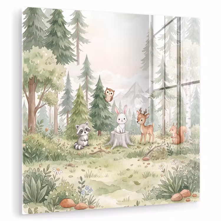 Bos - Dieren - Groen plexiglas 5mm klein -zzzproduct_nieuw
