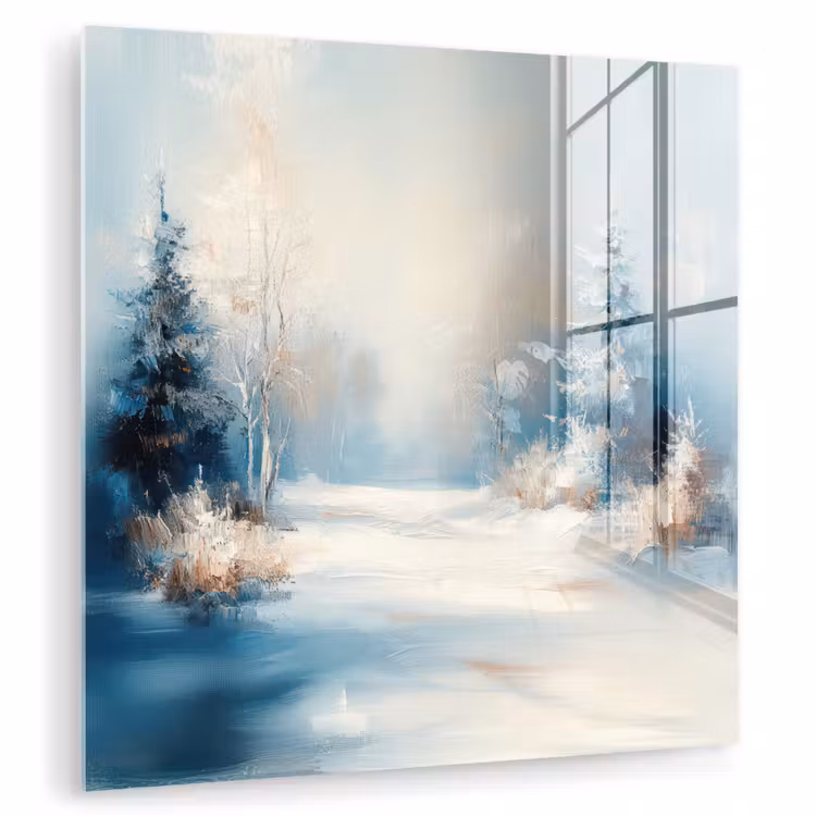 Bos - Winter - Natuur - Abstract - Sneeuw plexiglas 5mm klein -zzzproduct_nieuw