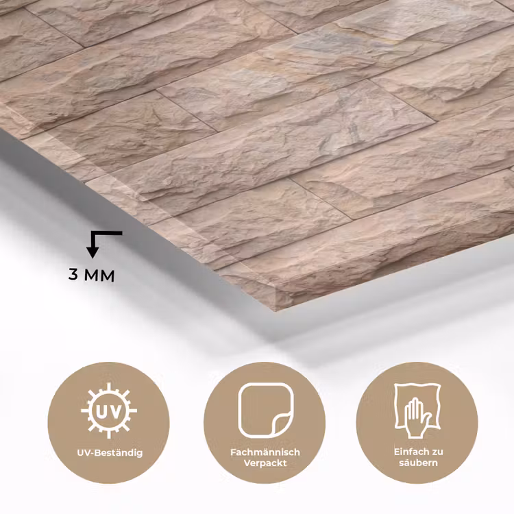 Muur - Steen - Ruw - Textuur - Beige plexiglas 5mm klein -wsfeer2_DE