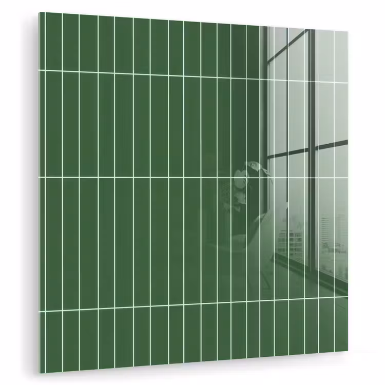 Wandtegel - Verticaal - Donkergroen plexiglas 5mm klein 11 -zzzproduct_nieuw