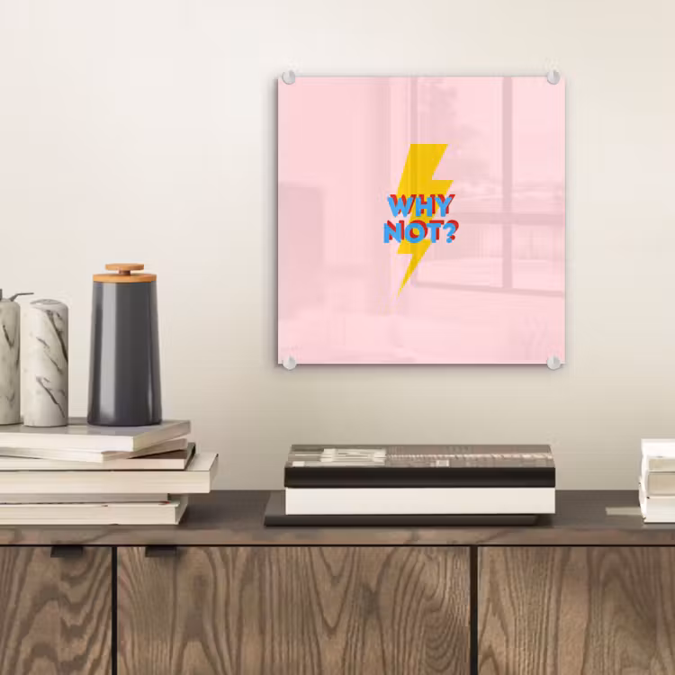 Why not - Bliksem - Roze plexiglas 5mm klein -sfeer1