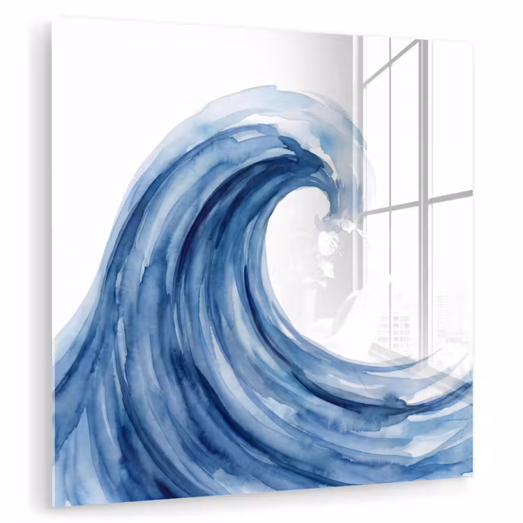 Water - Beweging - Natuur - Modern - Blauw plexiglas 5mm klein -zzzproduct_nieuw