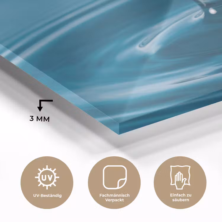 Waterdruppel - Water - Oppervlakte plexiglas 5mm klein -wsfeer2_DE