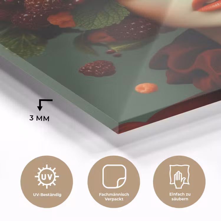Vrouw - Aardbeien - Frambozen - Bramen - Bessen plexiglas 5mm klein -wsfeer2_DE