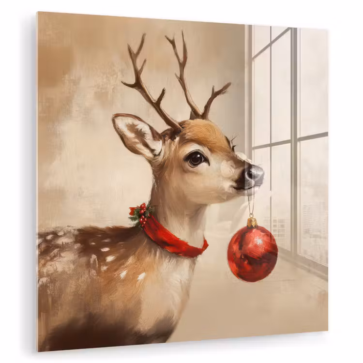 Kerst - Hert - Gewei - Kerstbal - Rendier plexiglas 5mm klein -zzzproduct_nieuw