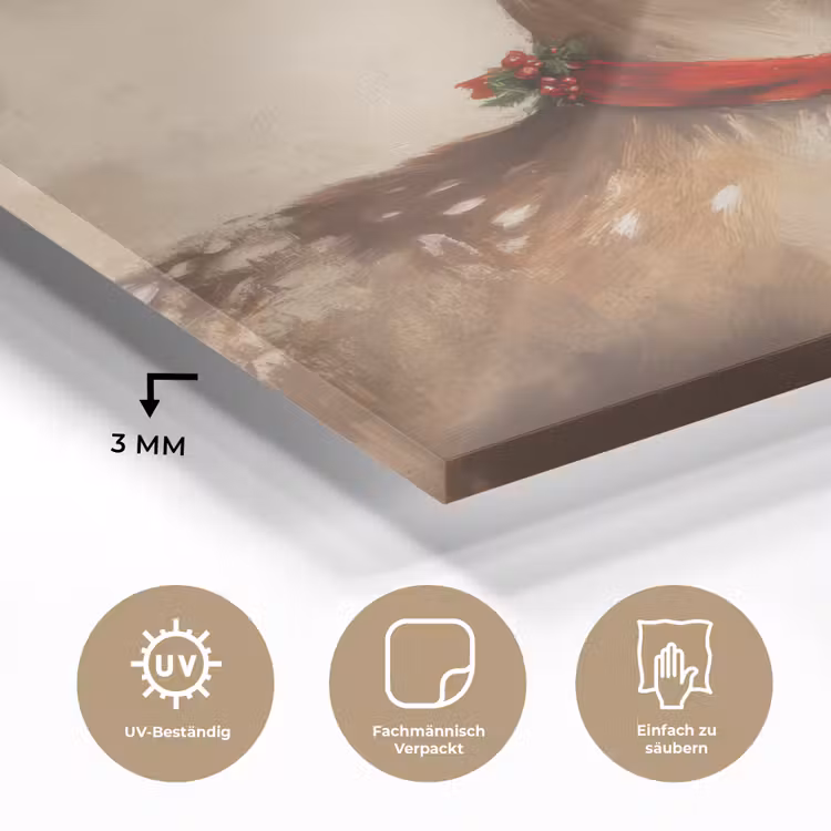Kerst - Hert - Gewei - Kerstbal - Rendier plexiglas 5mm klein -wsfeer2_DE