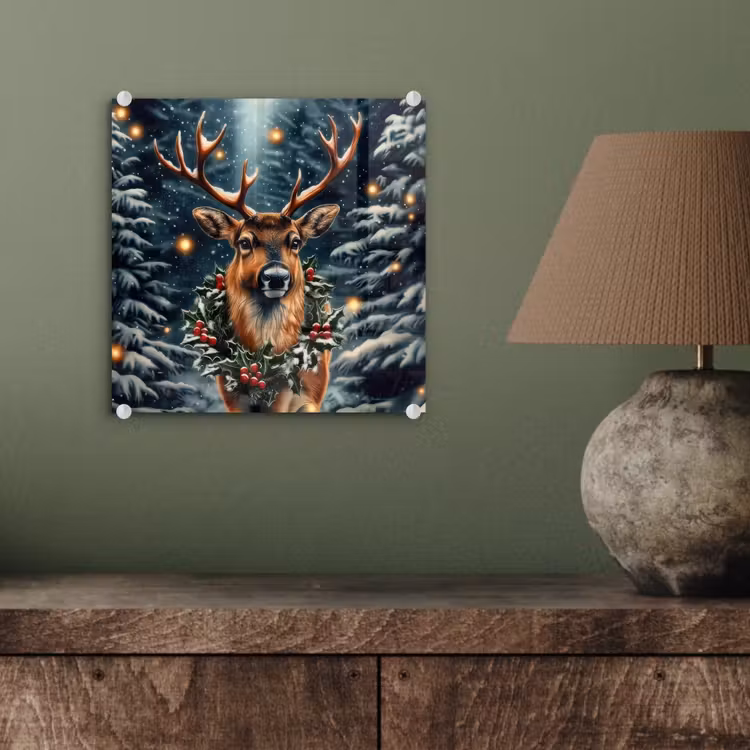 Kerst - Magie - Bos - Kleurrijk plexiglas 5mm klein -sfeer3