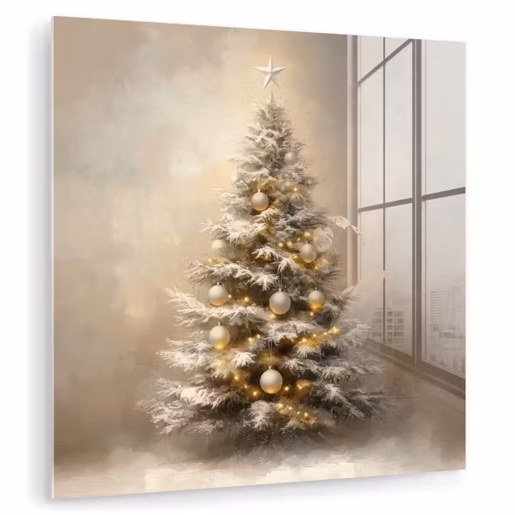 Kerst - kerstboom - Sneeuw - Art plexiglas 5mm klein -zzzproduct_nieuw