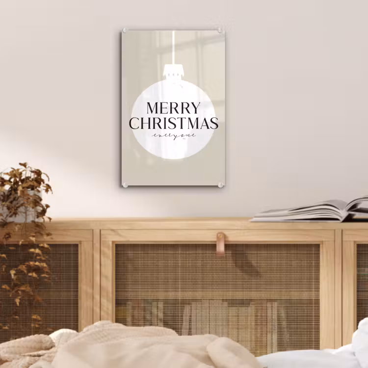 Christmas - Kerstballen - Japandi - Witte kerstballen plexiglas 5mm klein -sfeer4