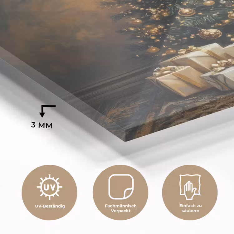Kerstboom - Cadeaus - Goud plexiglas 5mm klein -wsfeer2_DE
