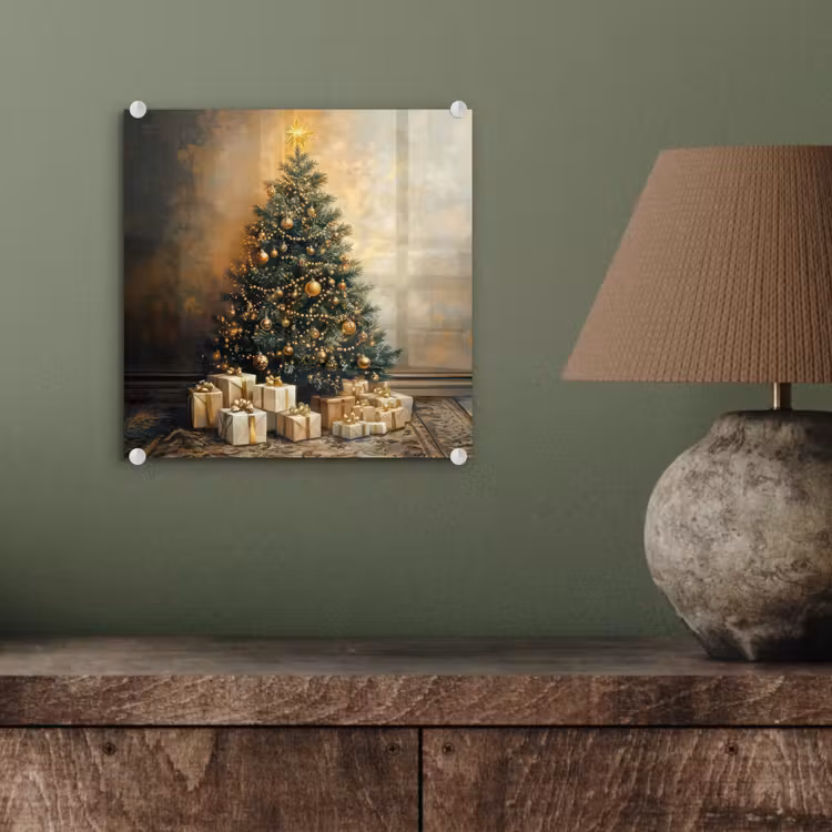 Kerstboom - Cadeaus - Goud plexiglas 5mm klein -sfeer3