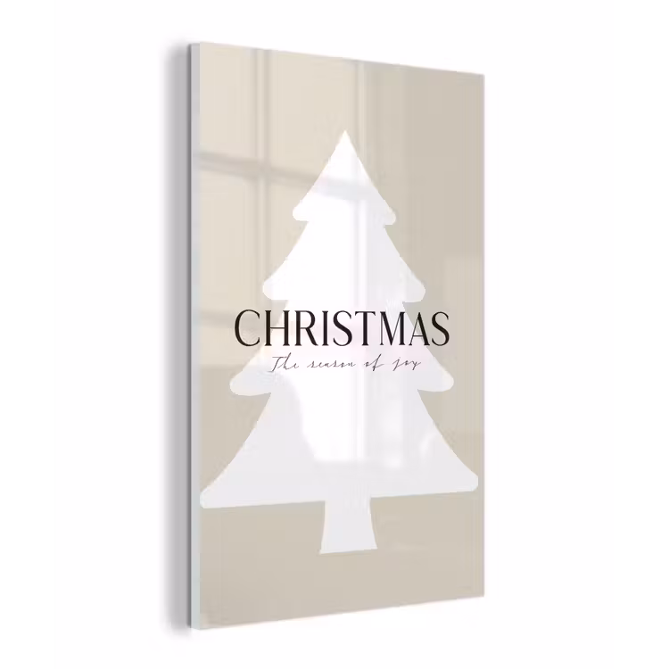Kerstboom - Japandi - Christmas - Beige plexiglas 5mm klein -z3d
