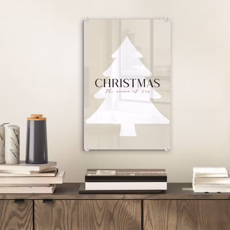 Kerstboom - Japandi - Christmas - Beige plexiglas 5mm klein -sfeer1