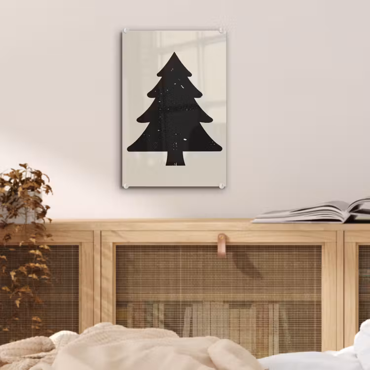 Kerstboom - Zwarte kerstboom - Boom - Japandi plexiglas 5mm klein -sfeer4