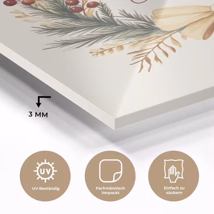 Kerstkrans - Kerst - Goud - Beige plexiglas 5mm klein -wsfeer2_DE