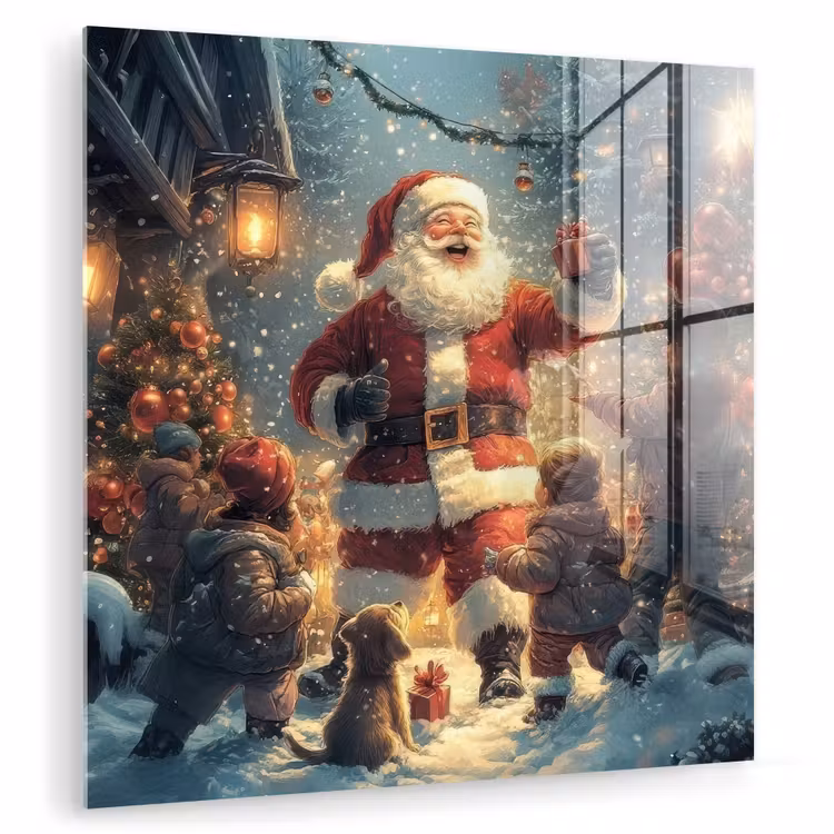 Kerstvreugde - Sneeuw - Kleurrijk plexiglas 5mm klein -zzzproduct_nieuw