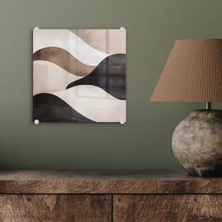 Golven - Abstract - Beige plexiglas 5mm klein -sfeer3
