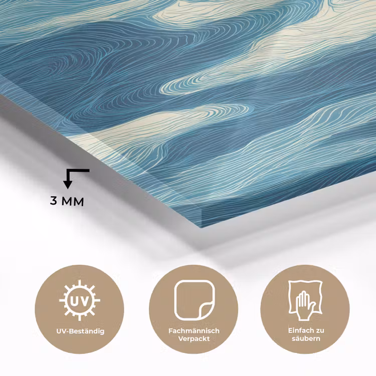 Golven - Abstract - Patroon - Blauw - Wit plexiglas 5mm klein 11 -wsfeer2_DE