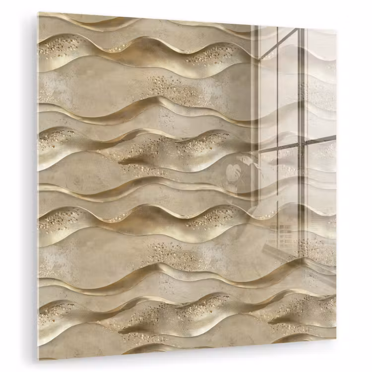 Golven - Patroon - Goud plexiglas 5mm klein 11 -zzzproduct_nieuw
