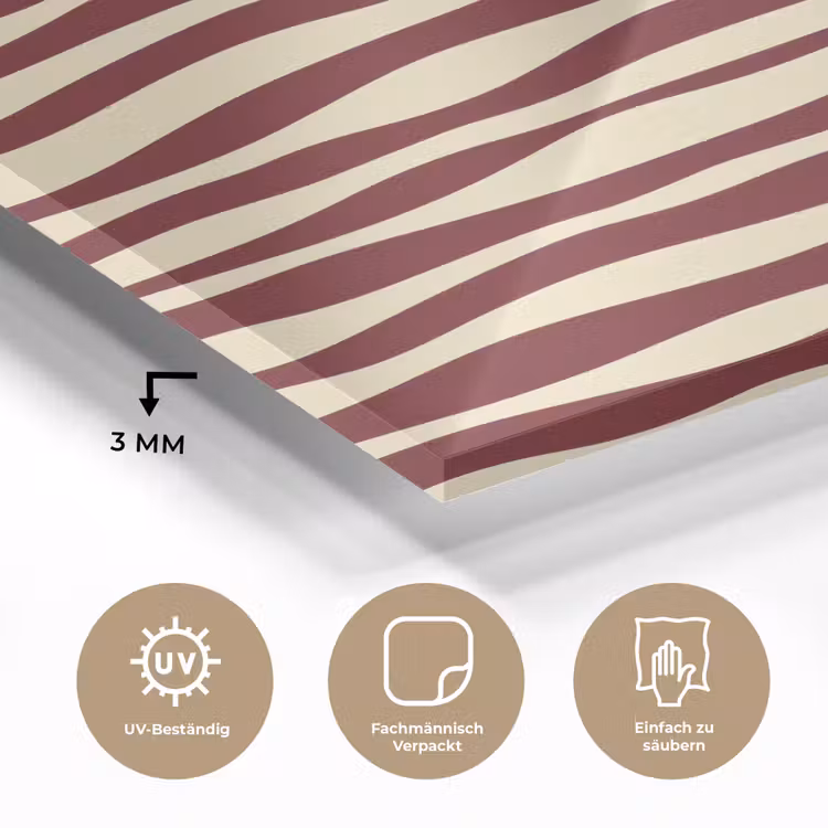 Golven - Rood - Patroon - Crème plexiglas 5mm klein 11 -wsfeer2_DE