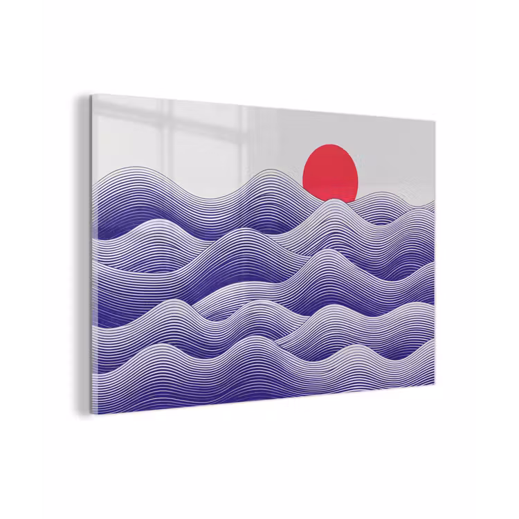 Golven - Zon - Natuur - Abstract - Rood plexiglas 5mm klein -zzzproduct_nieuw