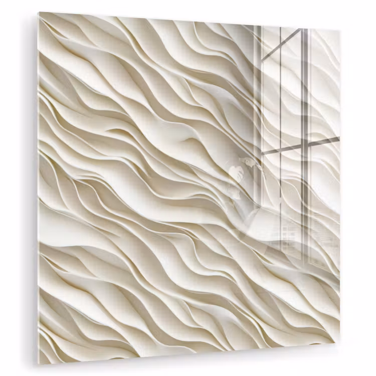 Golven - Wit - Minimalistisch plexiglas 5mm klein 11 -zzzproduct_nieuw