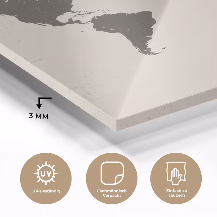 Wereldkaart - Stempelstijl - Ruw plexiglas 5mm klein -wsfeer2_DE