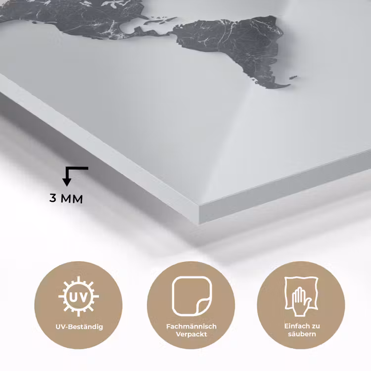 Wereldkaart - Dynamisch - Marmer - Wit plexiglas 5mm klein -wsfeer2_DE